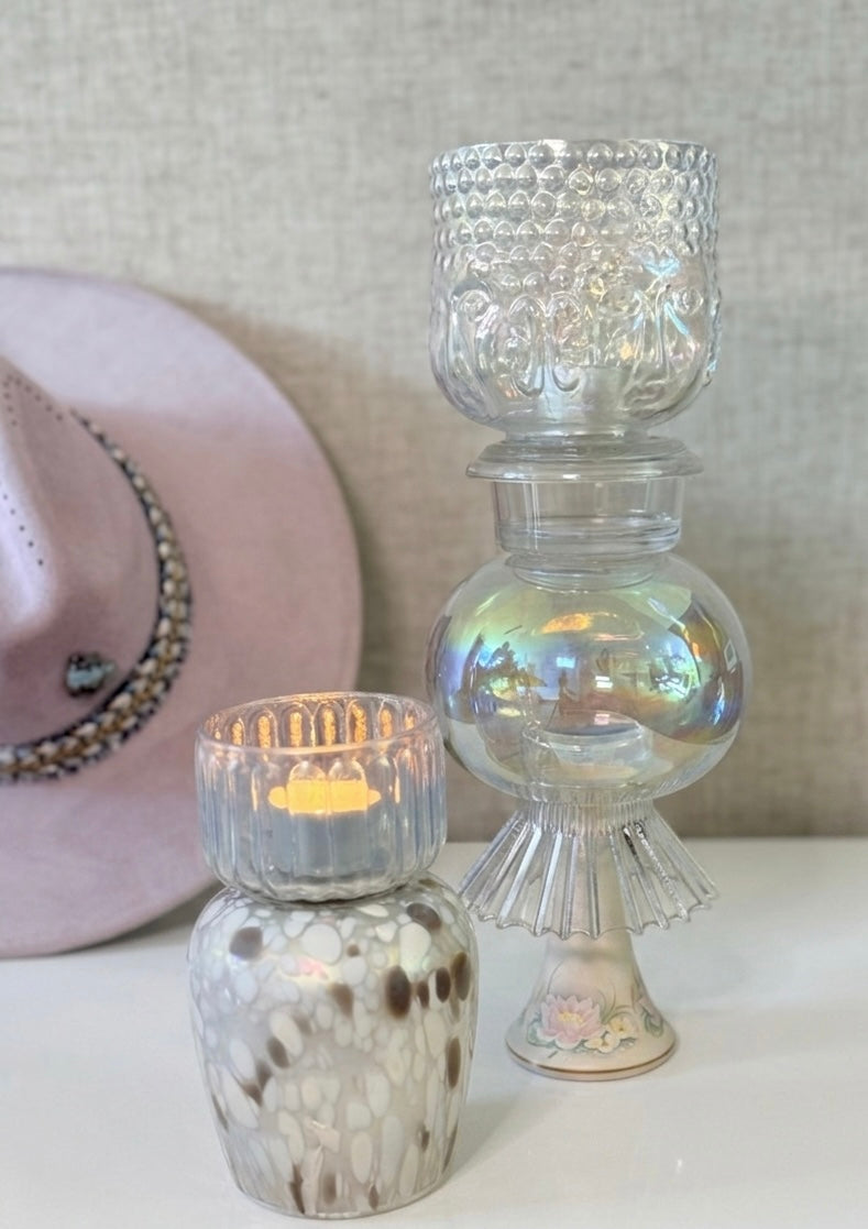 Kandelaar ♡ Llonga met keramieken voetje